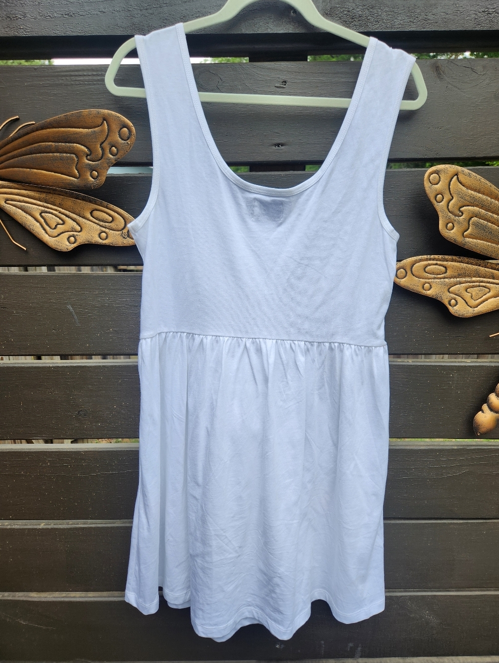 A.S.O.S.White Sleeveless Scoop Neck Babydoll Dress Size 10